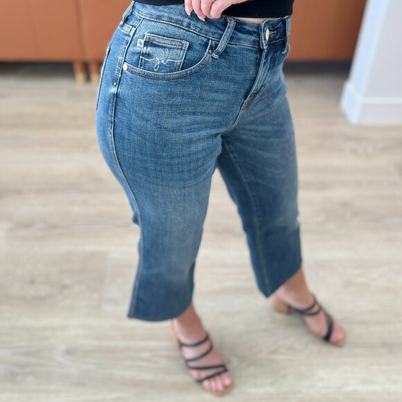 HAYES HIGH RISE WIDE LEG CROP JEANS - Picture 5 of 6